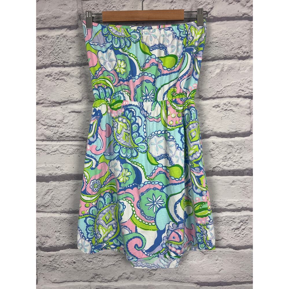 Lilly Pulitzer Womens S Resortwear Vacation Preppy Windsor Strapless Sundress - Picture 3 of 8